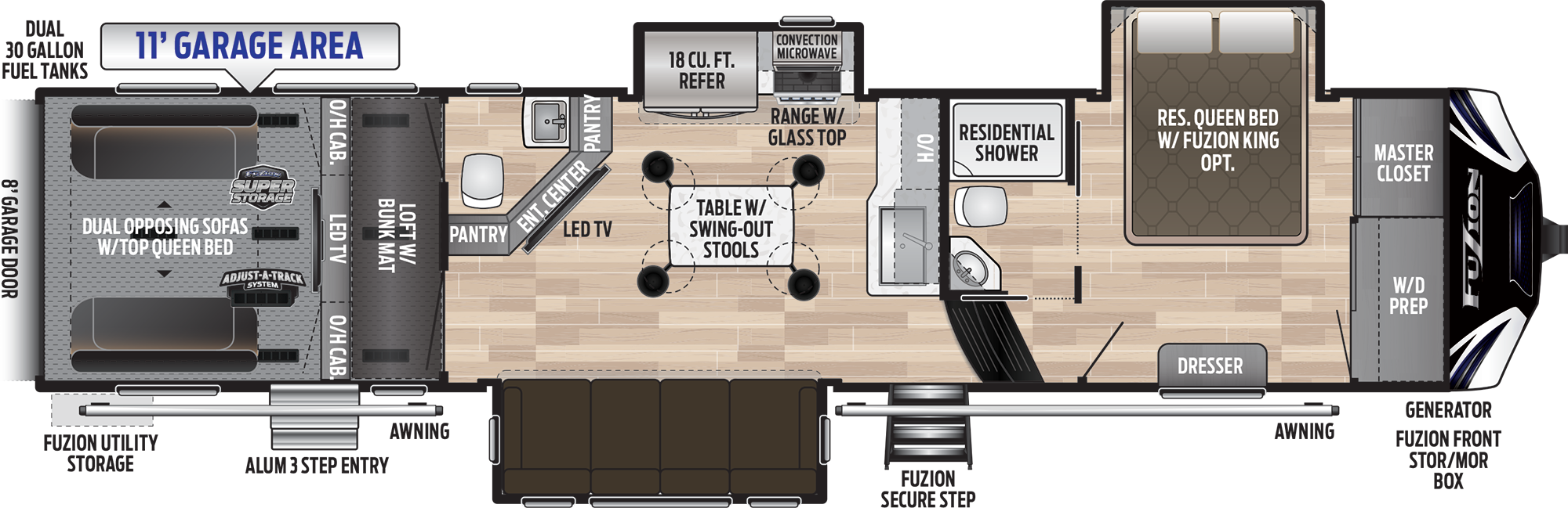 The Top 4 Fifth Wheel Toy Haulers Fuzion Fifth Wheel Toy Hauler Floor Plans